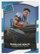 Marlon Mack - RC - Indianapolis Colts - Rated Rookie (NFL Football Card) 2017 Panini Donruss # 302 Mint