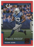 Frank Gore - Indianapolis Colts - Press Proof - Red (NFL Football Card) 2017 Panini Donruss # 40 Mint