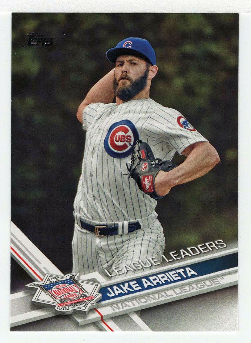 Jake Arrieta - Chicago Cubs - League Leaders (MLB Baseball Card) 2017 Topps # 270 Mint