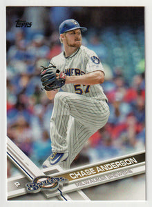 Chase Anderson - Milwaukee Brewers (MLB Baseball Card) 2017 Topps # 376 Mint