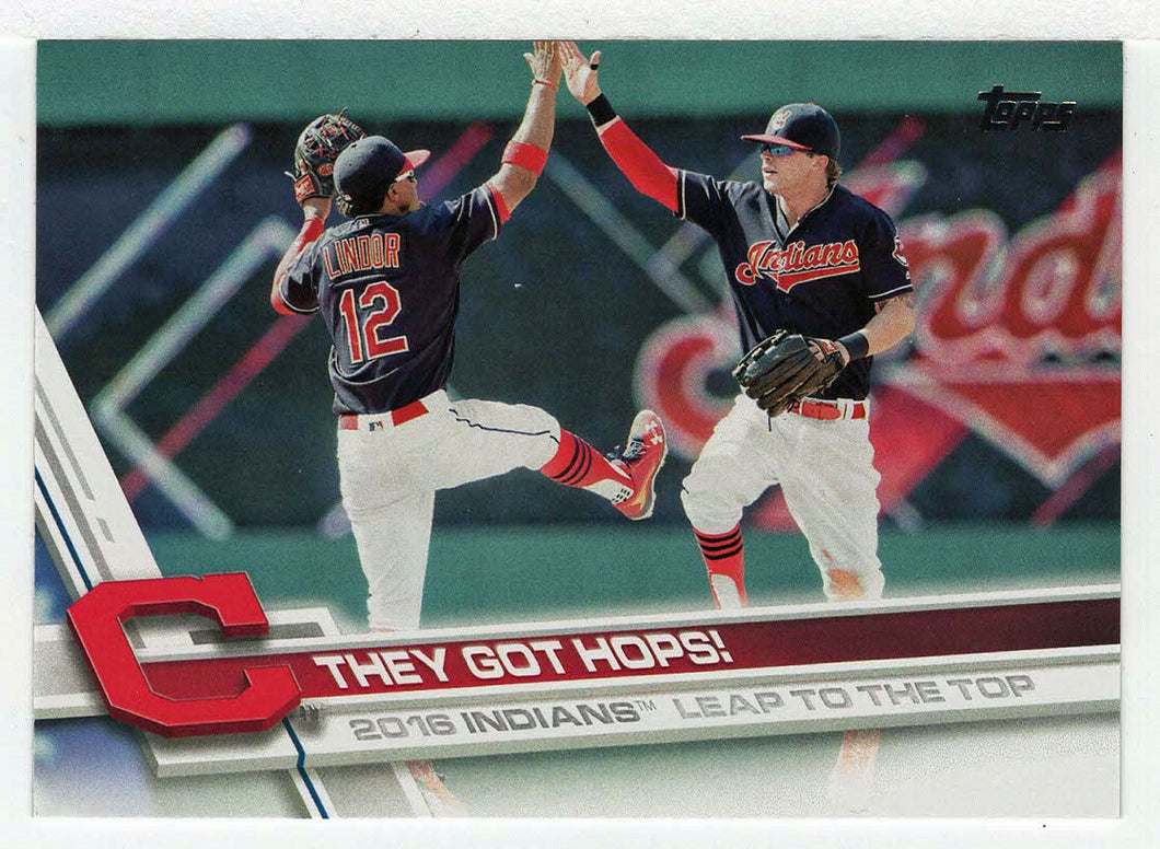 Francisco Lindor - Tyler Naquin - Cleveland Indians - They Got Hops! (MLB Baseball Card) 2017 Topps # 378 Mint