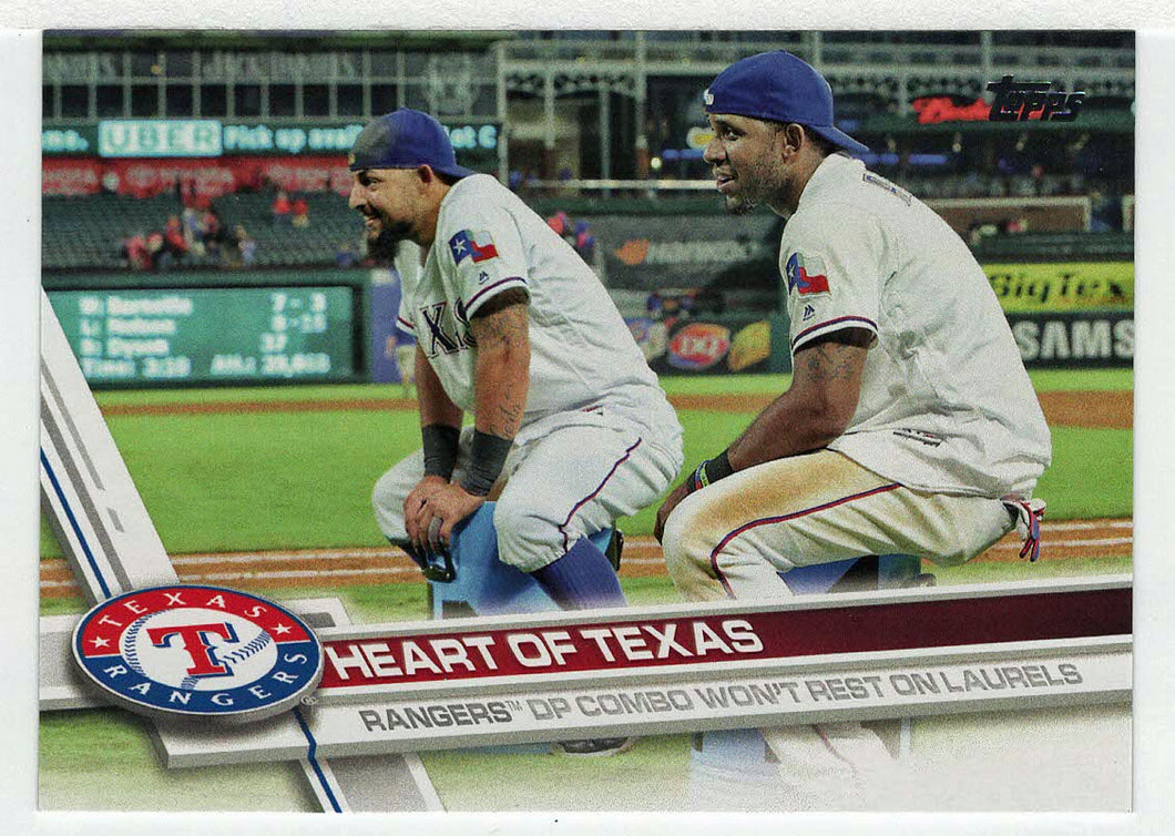 Elvis Andrus - Rougned Odor - Texas Rangers - Heart of Texas (MLB Baseball Card) 2017 Topps # 566 Mint