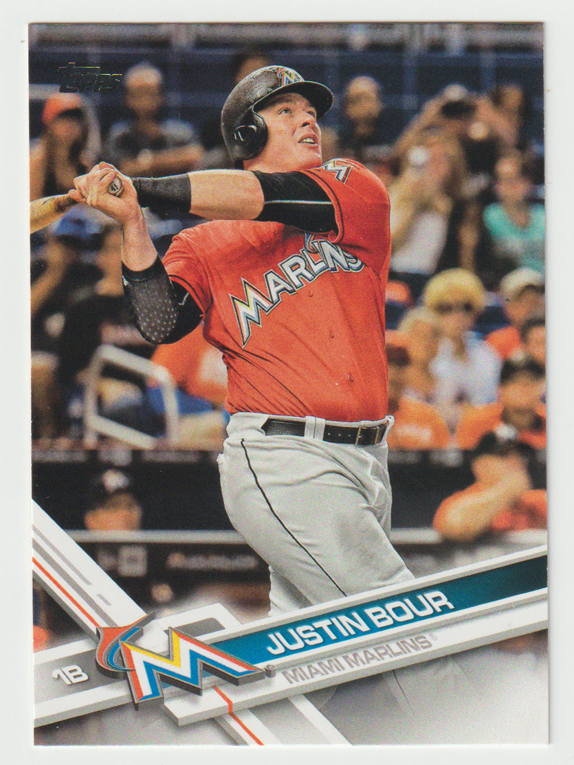 Justin Bour - Miami Marlins (MLB Baseball Card) 2017 Topps # 594 Mint