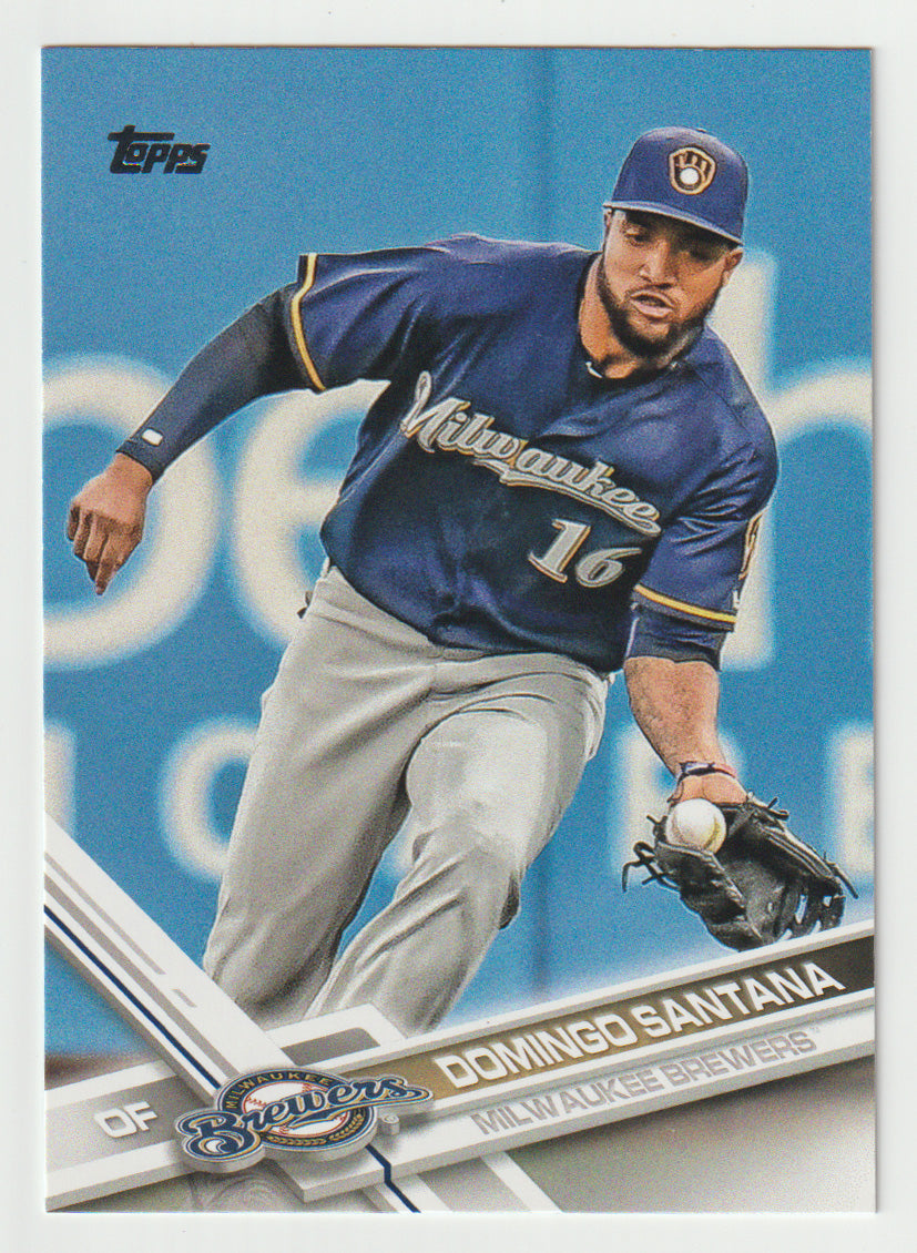 Domingo Santana - Milwaukee Brewers (MLB Baseball Card) 2017 Topps # 628 Mint