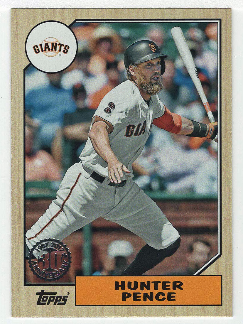 Hunter Pence - San Francisco Giants - '87 Topps Design (MLB Baseball Card) 2017 Topps # 87-43 Mint