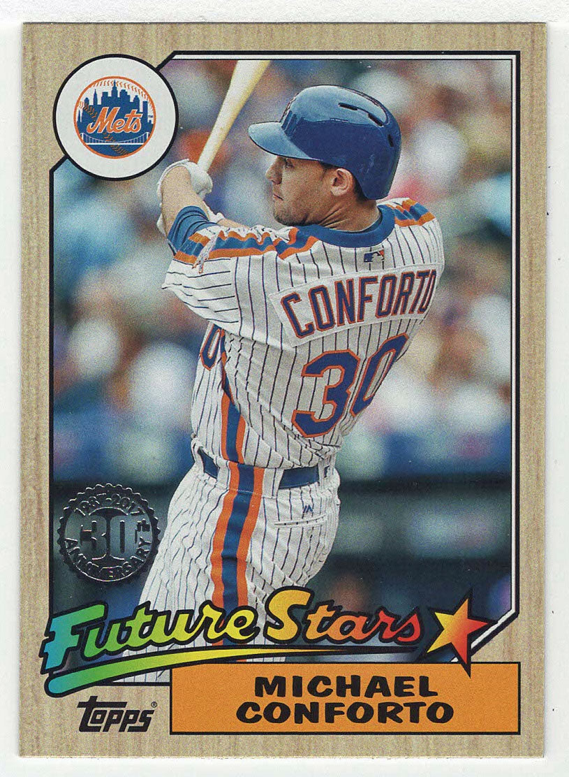 Michael Conforto - New York Mets - '87 Topps Design (MLB Baseball Card) 2017 Topps # 87-81 Mint