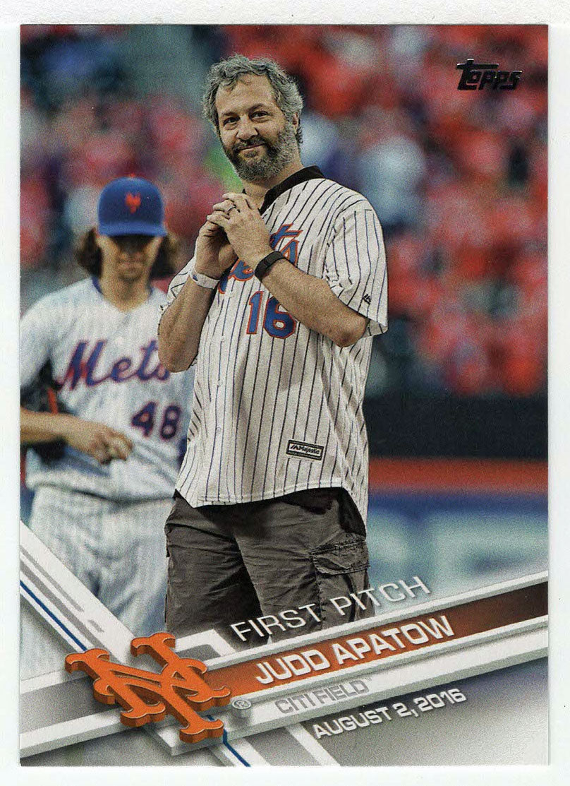 Judd Apatow - New York Mets - First Pitch (MLB Baseball Card) 2017 Topps # FP-3 Mint