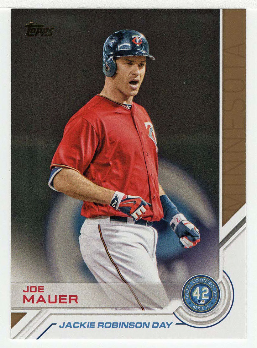 Joe Mauer - Minnesota Twins - Jackie Robinson Day (MLB Baseball Card) 2017 Topps # JRD-10 Mint