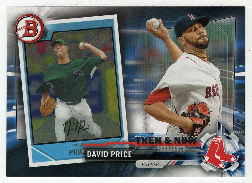 David Price - Boston Red Sox - Bowman Then and Now (MLB Baseball Card) 2017 Topps # 14 Mint