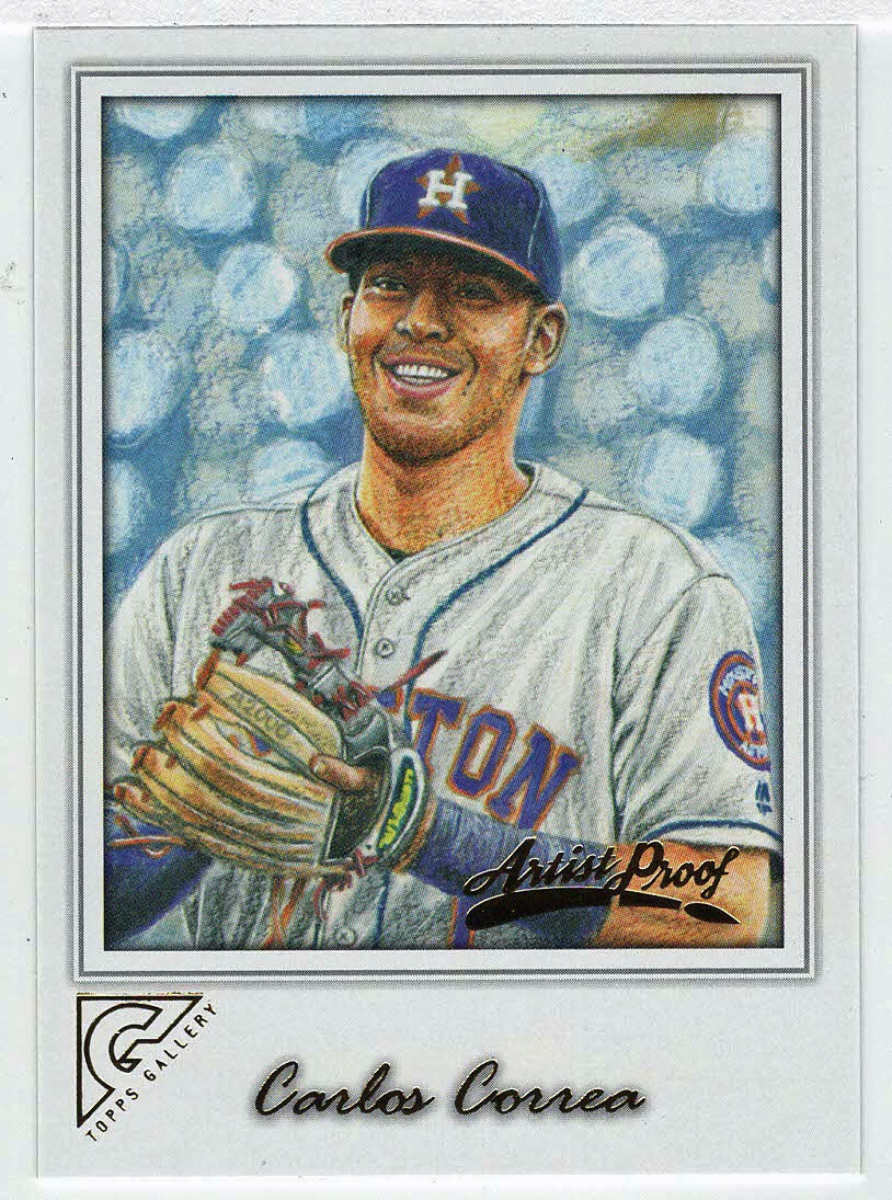 Carlos Correa - Houston Astros - Artist Proof (MLB Baseball Card) 2017 Topps Gallery # 13 Mint