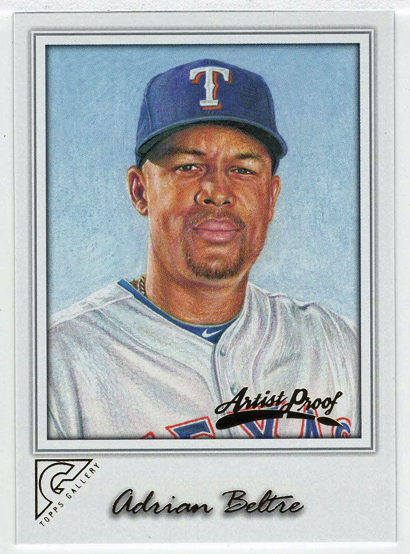 Adrian Beltre - Texas Rangers - Artist Proof (MLB Baseball Card) 2017 Topps Gallery # 39 Mint
