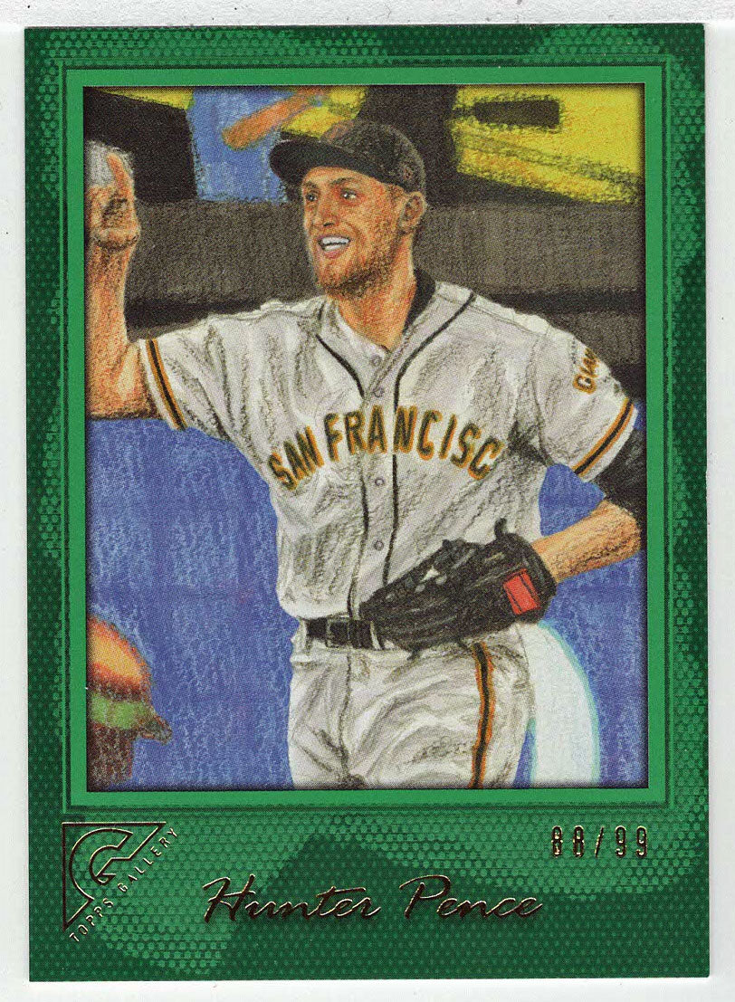 Hunter Pence 88/99 - San Francisco Giants - Green (MLB Baseball Card) 2017 Topps Gallery # 21 Mint