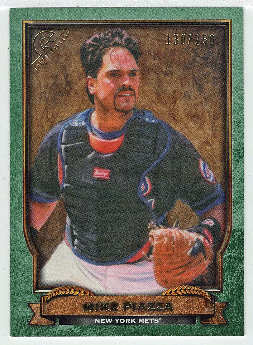 Mike Piazza 130/250 - New York Mets - Hall of Fame - Green (MLB Baseball Card) 2017 Topps Gallery # HOF-30 Mint