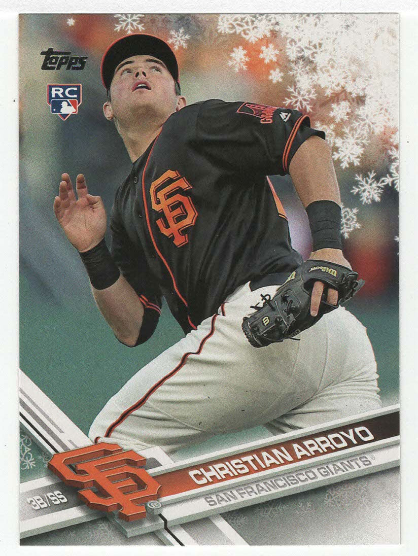Christian Arroyo RC - San Francisco Giants (MLB Baseball Card) 2017 Topps Walmart Holiday Snowflake # 37 Mint