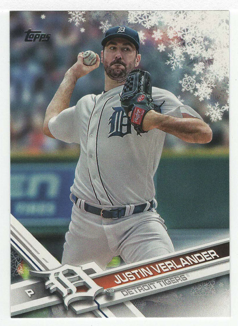 Justin Verlander - Detroit Tigers (MLB Baseball Card) 2017 Topps Walmart Holiday Snowflake # 40 Mint