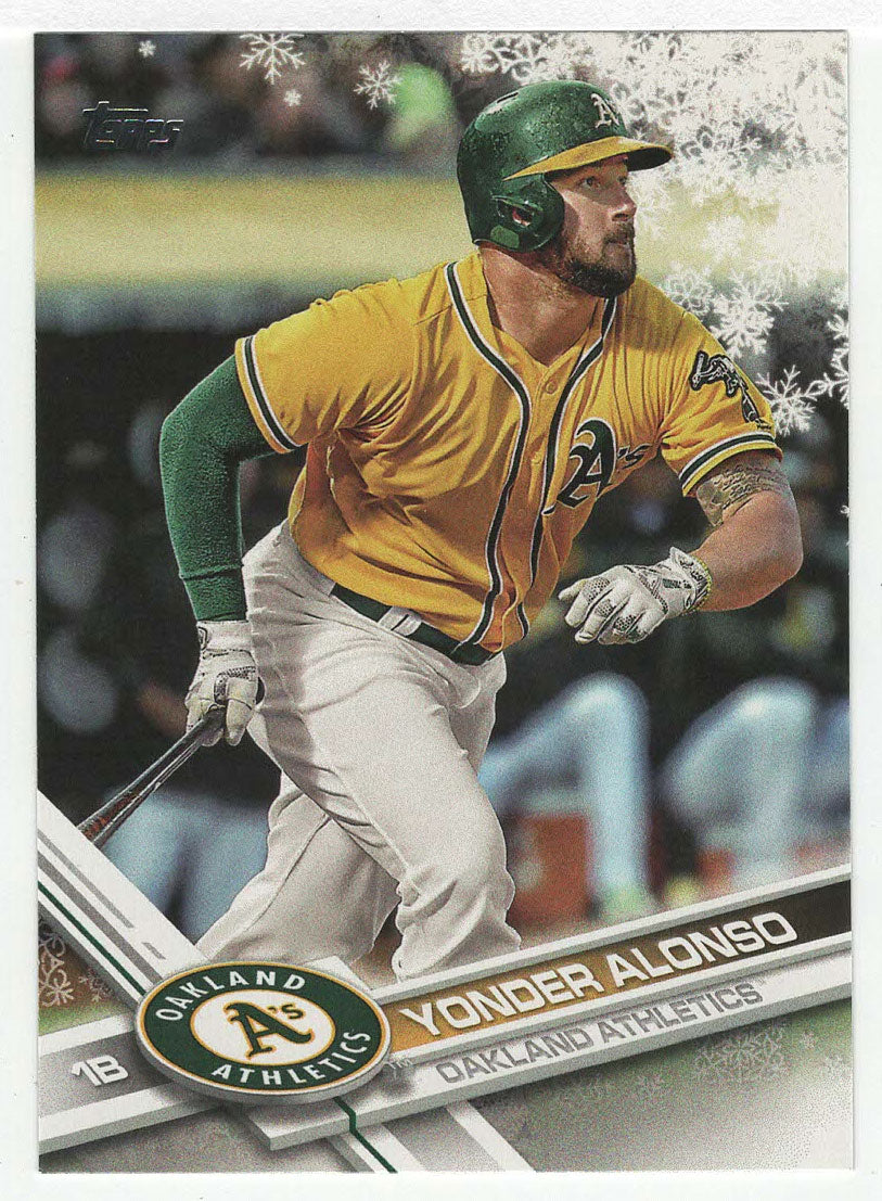 Yonder Alonso - Oakland Athletics (MLB Baseball Card) 2017 Topps Walmart Holiday Snowflake # 42 Mint