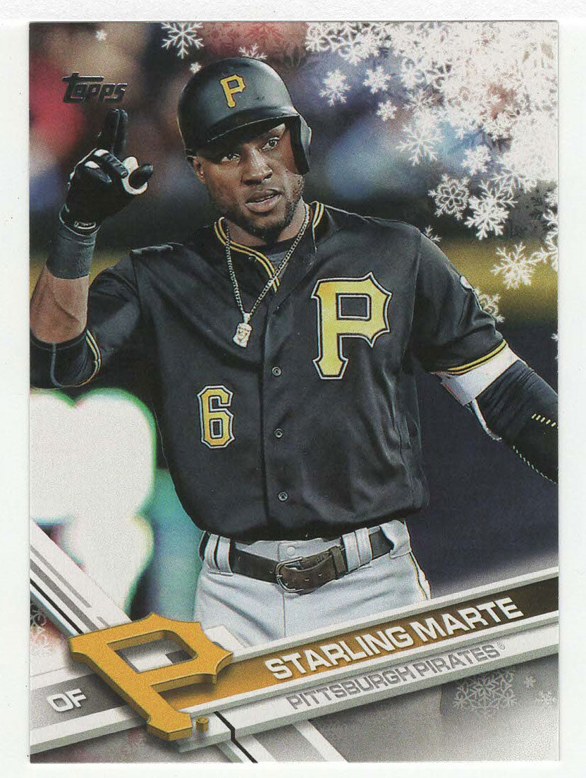 Starling Marte - Pittsburgh Pirate (MLB Baseball Card) 2017 Topps Walmart Holiday Snowflake # 44 Mint