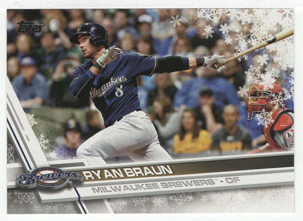 Ryan Braun - Milwaukee Brewers (MLB Baseball Card) 2017 Topps Walmart Holiday Snowflake # 45 Mint
