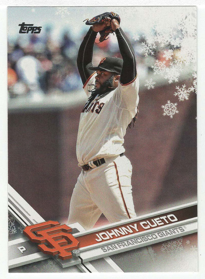 Johnny Cueto - San Francisco Giants (MLB Baseball Card) 2017 Topps Walmart Holiday Snowflake # 57 Mint