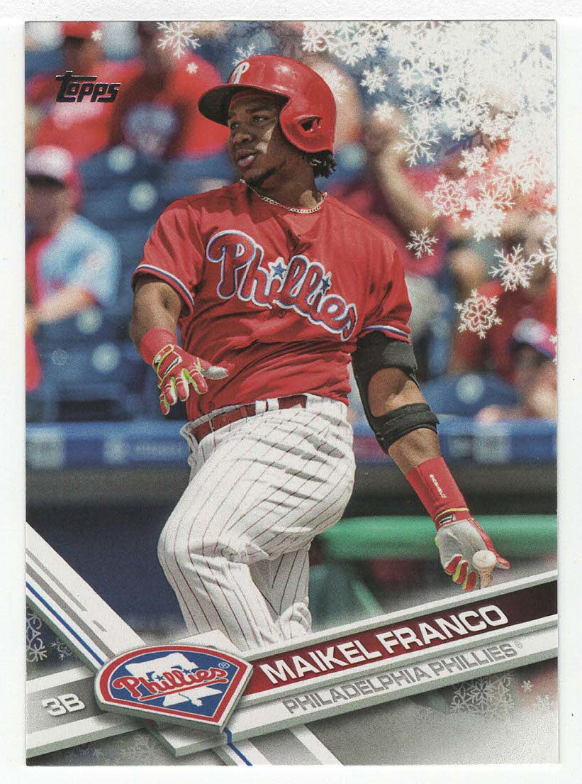 Maikel Franco - Philadelphia Phillies (MLB Baseball Card) 2017 Topps Walmart Holiday Snowflake # 73 Mint