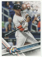 Giancarlo Stanton - Miami Marlins (MLB Baseball Card) 2017 Topps Walmart Holiday Snowflake # 80 Mint