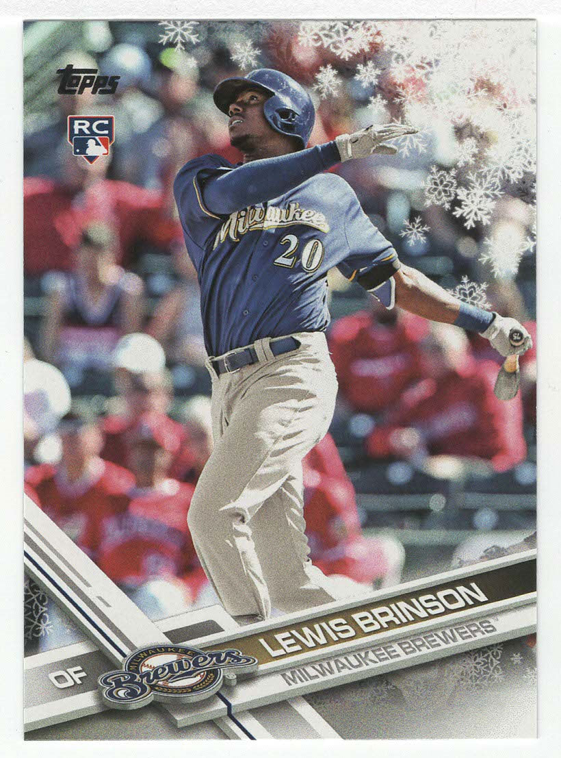 Lewis Brinson RC - Milwaukee Brewers (MLB Baseball Card) 2017 Topps Walmart Holiday Snowflake # 82 Mint