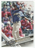 Lewis Brinson RC - Milwaukee Brewers (MLB Baseball Card) 2017 Topps Walmart Holiday Snowflake # 82 Mint