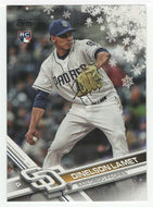 Dinelson Lamet RC - San Diego Padres (MLB Baseball Card) 2017 Topps Walmart Holiday Snowflake # 122 Mint