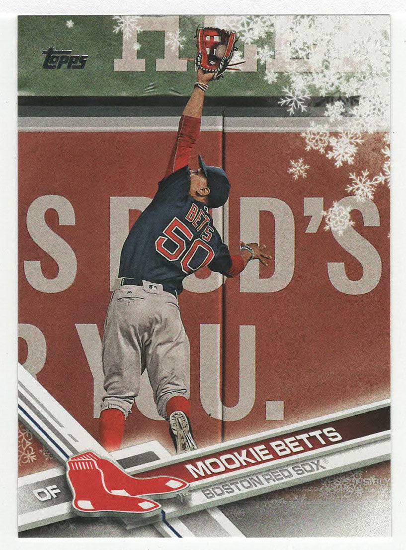 Mookie Betts - Boston Red Sox (MLB Baseball Card) 2017 Topps Walmart Holiday Snowflake # 125 Mint