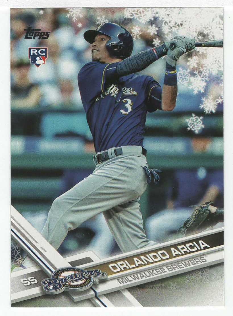 Orlando Arcia RC - Milwaukee Brewers (MLB Baseball Card) 2017 Topps Walmart Holiday Snowflake # 139 Mint