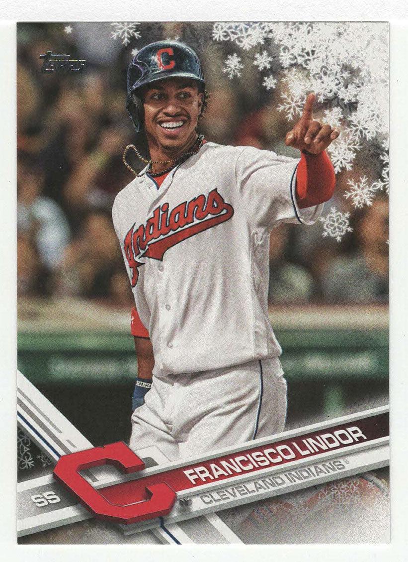 Francisco Lindor - Cleveland Indians (MLB Baseball Card) 2017 Topps Walmart Holiday Snowflake # 150 Mint