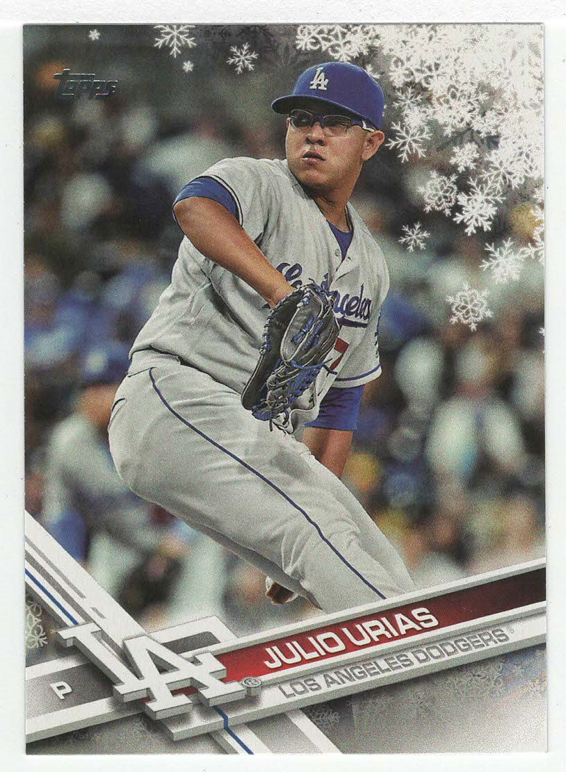 Julio Urias - Los Angeles Dodgers (MLB Baseball Card) 2017 Topps Walmart Holiday Snowflake # 184 Mint