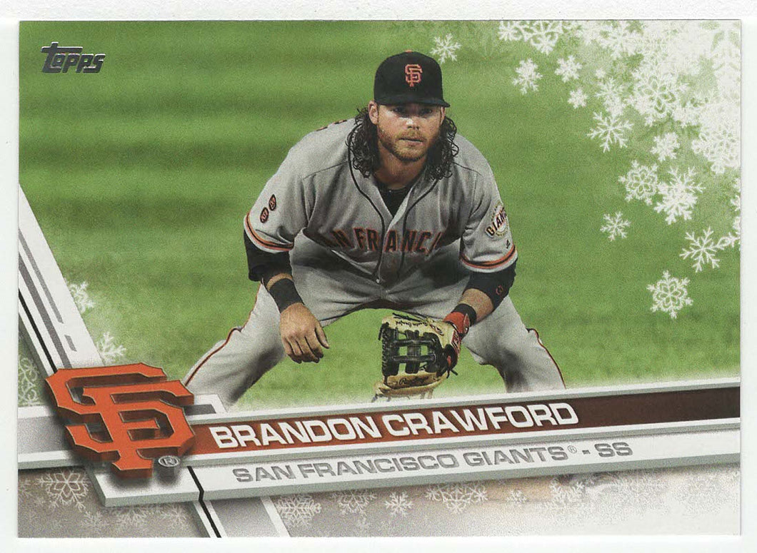 Brandon Crawford - San Francisco Giants (MLB Baseball Card) 2017 Topps Walmart Holiday Snowflake # 188 Mint