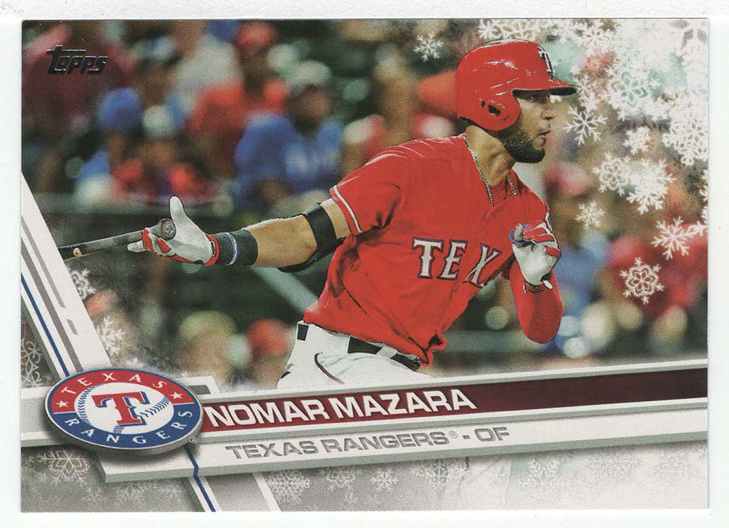 Nomar Mazara - Texas Rangers (MLB Baseball Card) 2017 Topps Walmart Holiday Snowflake # 190 Mint
