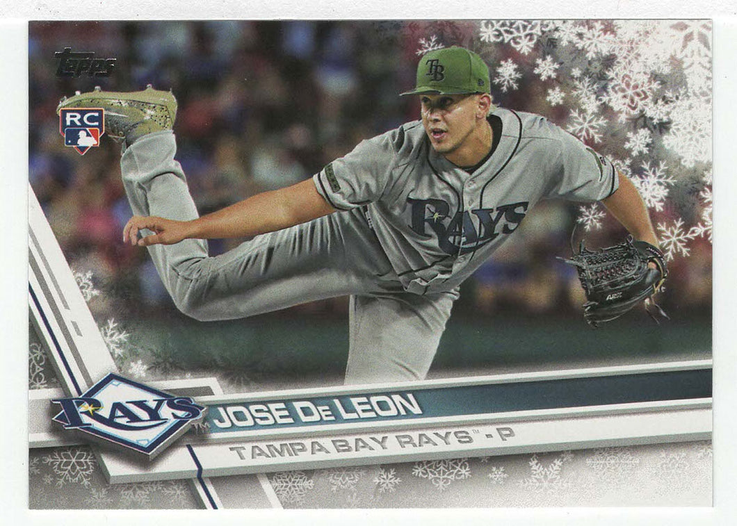 Jose De Leon RC - Tampa Bay Rays (MLB Baseball Card) 2017 Topps Walmart Holiday Snowflake # 199 Mint