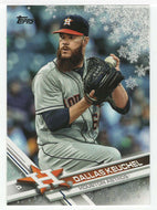 Dallas Keuchel - Houston Astros - Metallic (MLB Baseball Card) 2017 Topps Walmart Holiday Snowflake # 124 Mint
