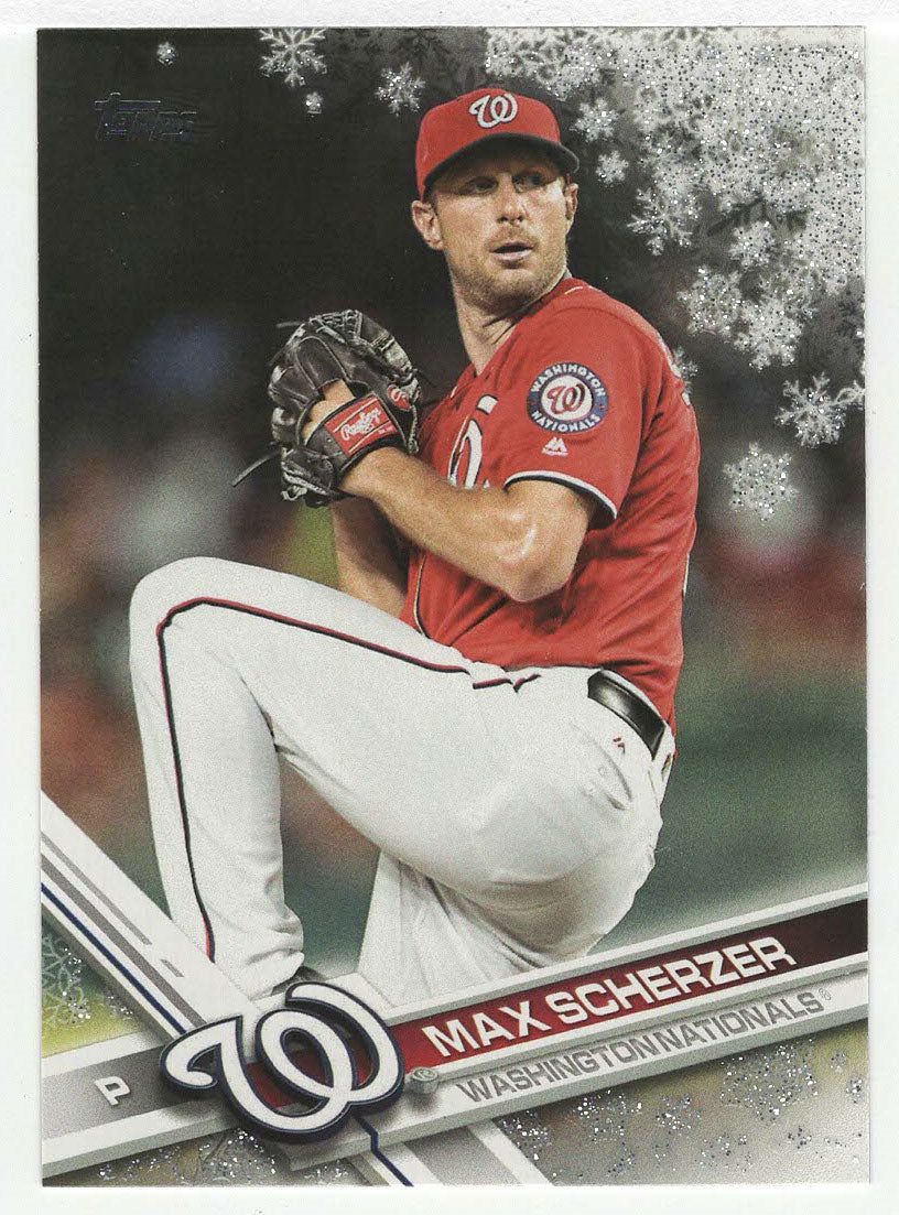 Max Scherzer - Washington Nationals - Metallic (MLB Baseball Card) 2017 Topps Walmart Holiday Snowflake # 135 Mint