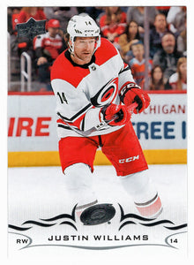 Justin Williams - Carolina Hurricanes (NHL Hockey Card) 2018-19 Upper Deck # 33 Mint