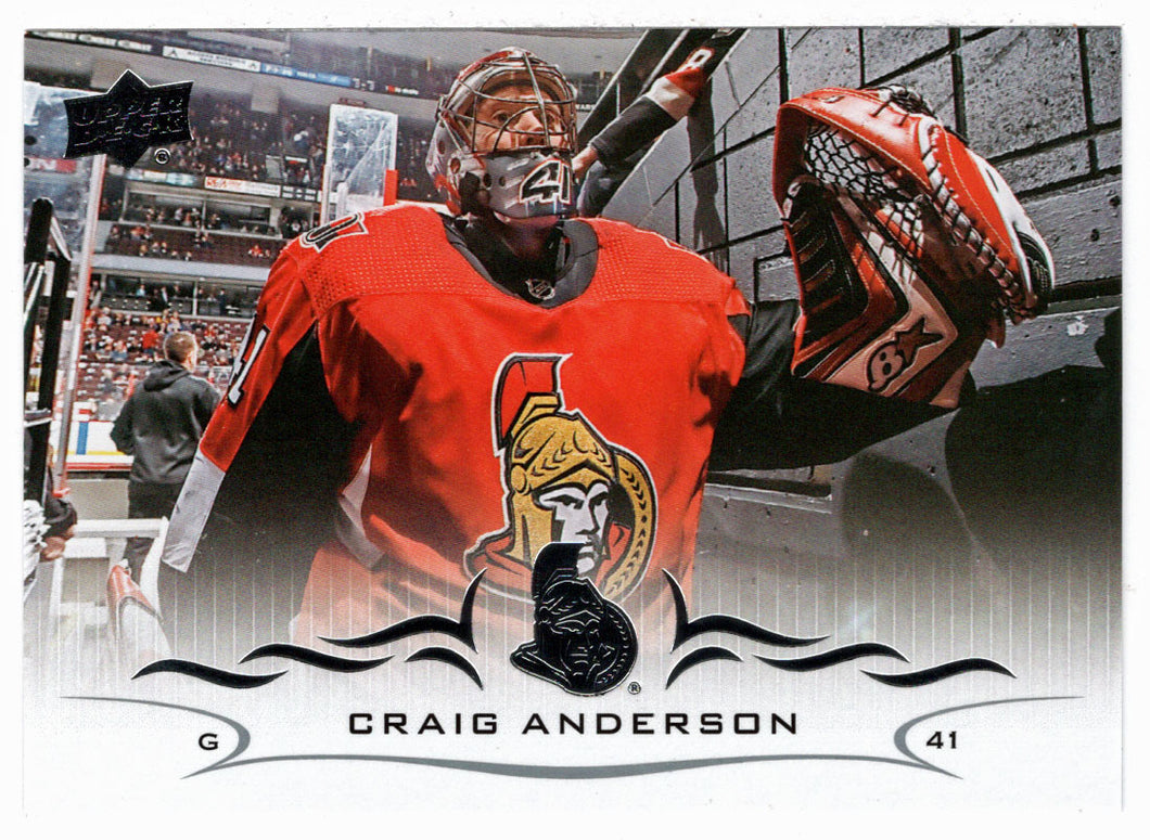 Craig Anderson - Ottawa Senators (NHL Hockey Card) 2018-19 Upper Deck # 129 Mint