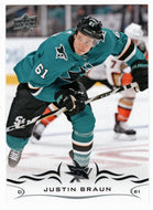 Justin Braun - San Jose Sharks (NHL Hockey Card) 2018-19 Upper Deck # 403 Mint