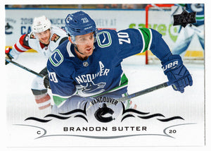 Brandon Sutter - Vancouver Canucks (NHL Hockey Card) 2018-19 Upper Deck # 423 Mint