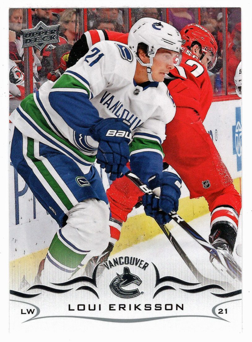 Loui Eriksson - Vancouver Canucks (NHL Hockey Card) 2018-19 Upper Deck # 429 Mint