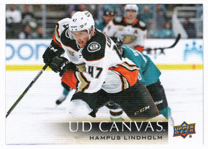 Hampus Lindholm - Anaheim Ducks - Canvas (NHL Hockey Card) 2018-19 Upper Deck # C122 Mint