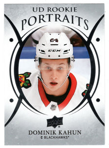 Dominik Kahun - Chicago Blackhawks - Portraits (NHL Hockey Card) 2018-19 Upper Deck # P-65 Mint