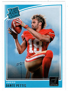 Dante Pettis RC - San Francisco 49ers - Rated Rookie (NFL Football Card) 2018 Donruss # 321 Mint