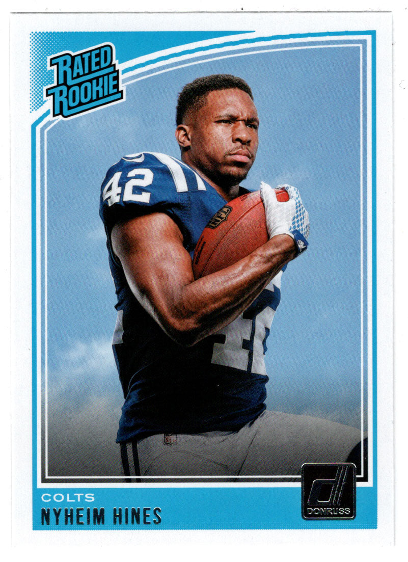 Nyheim Hines RC - Indianapolis Colts - Rated Rookie (NFL Football Card) 2018 Donruss # 327 Mint