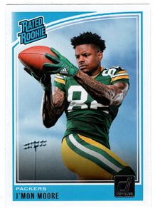 J'Mon Moore RC - Green Bay Packers - Rated Rookie (NFL Football Card) 2018 Donruss # 332 Mint
