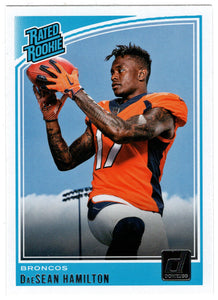 DaeSean Hamilton RC - Denver Broncos - Rated Rookie (NFL Football Card) 2018 Donruss # 338 Mint