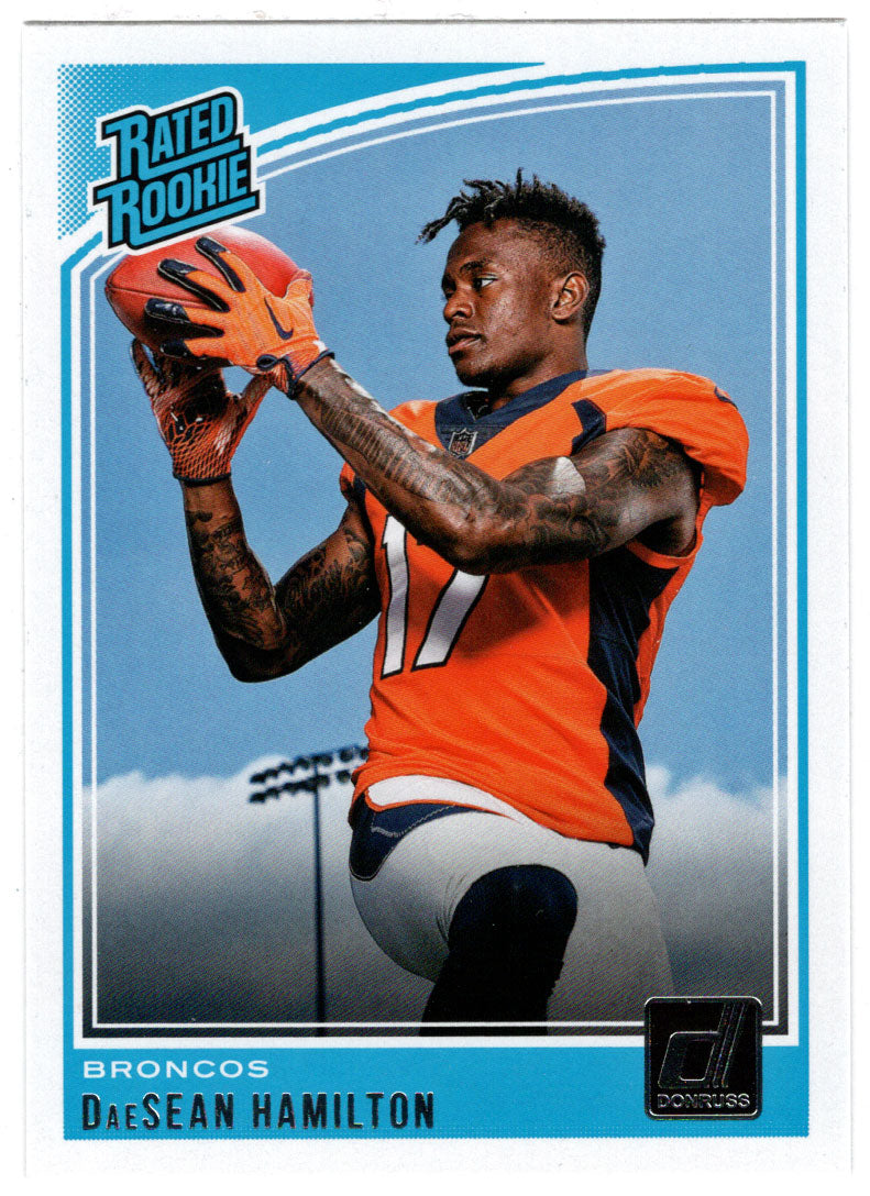 DaeSean Hamilton RC - Denver Broncos - Rated Rookie (NFL Football Card) 2018 Donruss # 338 Mint