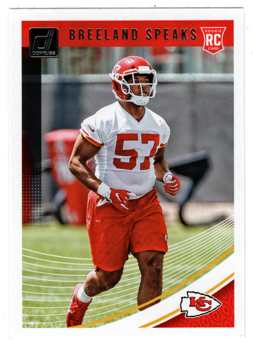 Breeland Speaks RC - Kansas City Chiefs (NFL Football Card) 2018 Donruss # 368 Mint